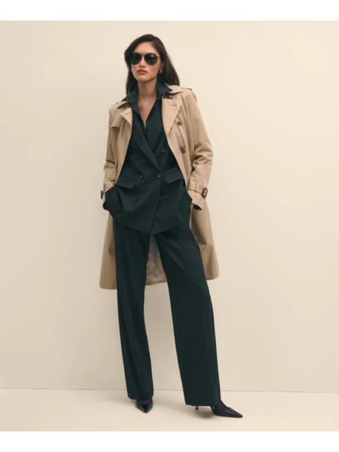 Brooks Brothers The Essentials Wide-Leg Trousers in Wool Blend