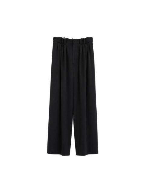 SOSHIOTSUKI EIGHT TUCK PLEATED WOOL TROUSERS