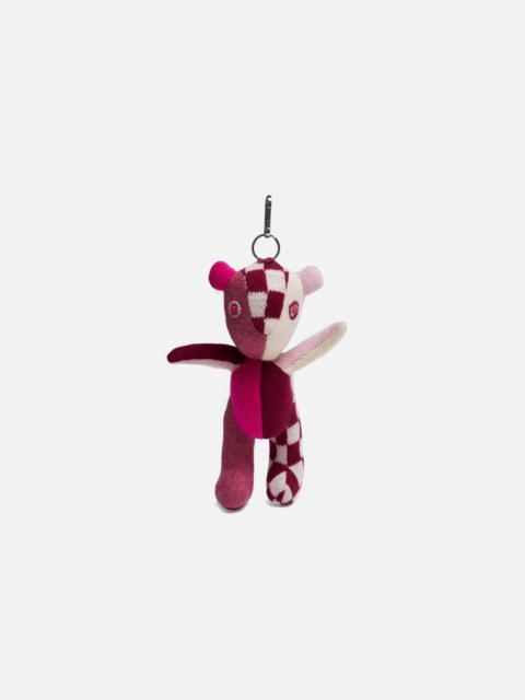 The Elder Statesman BEAR PATCHWORK KEYCHAIN