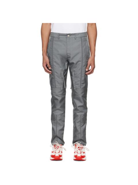 Gray Lock Stitched Trousers