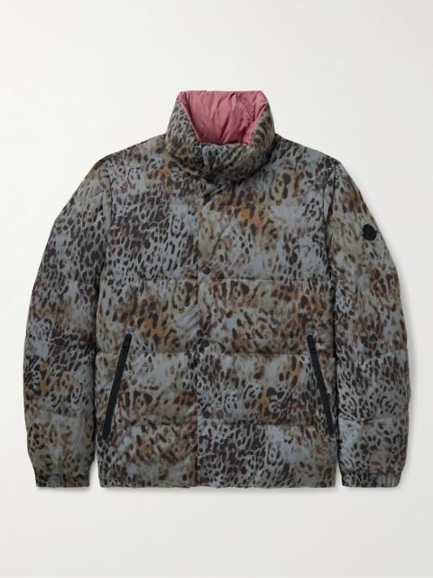 Moncler 2 Moncler 1952 Reflective Reversible Cheetah-Print Shell Down Jacket