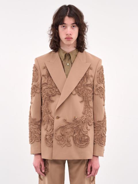 TAAKK Appliqué Double-Breasted Blazer