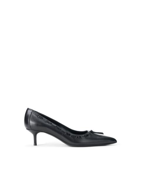 STAUD STAUD SEBASTIAN KITTEN HEEL PUMP BLACK
