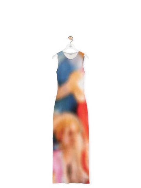 Loewe Blur print tank dress in cotton