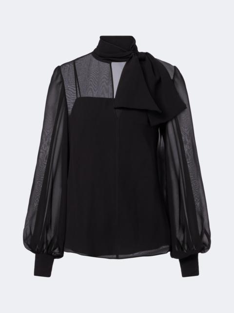 Valentino Silk-blend chiffon blouse
