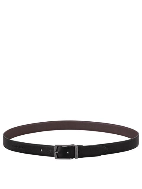 Longchamp sur Seine Men's belt Black/Mocha - Leather