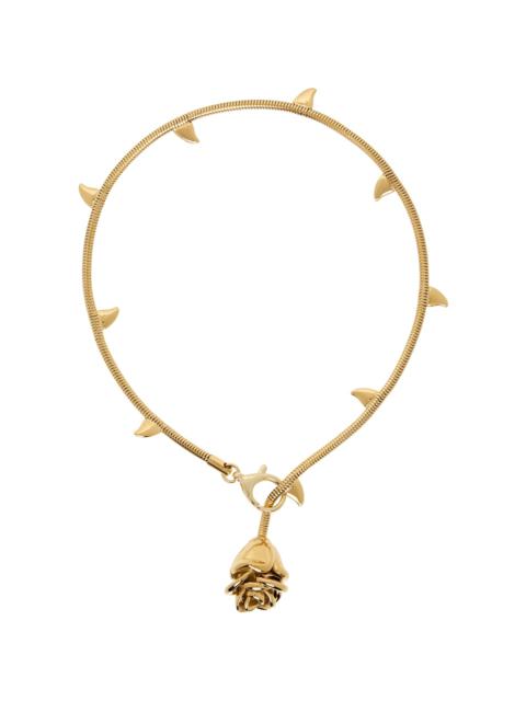 MARLAND BACKUS Gold Rosebud Necklace
