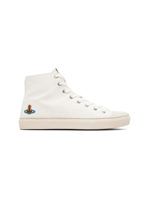 Vivienne Westwood White High Top Plimsoll Sneakers