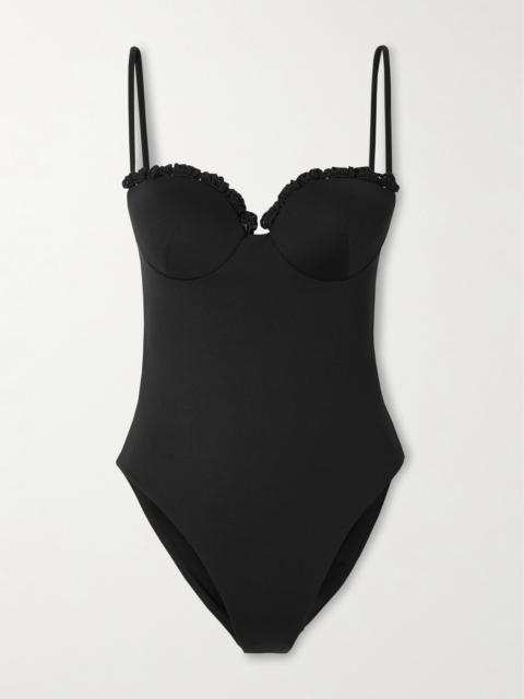 MAGDA BUTRYM Crochet-trimmed Underwired Swimsuit