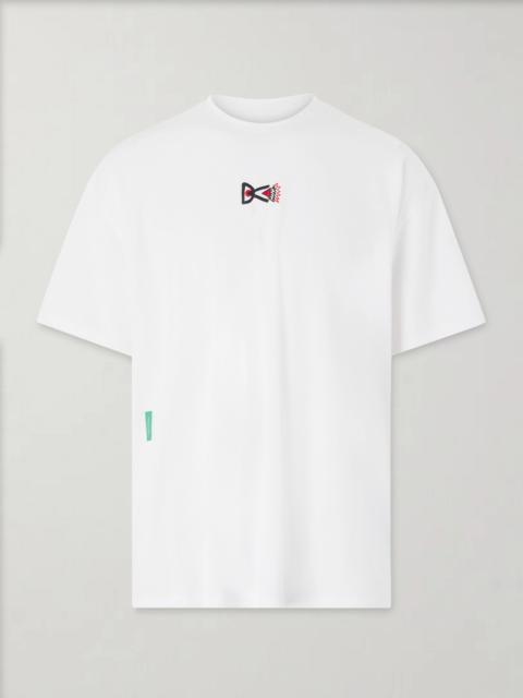 District Vision Logo-Print Perforated Recycled-Jersey T-Shirt