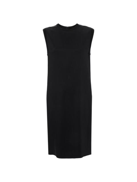 crew-neck crepe midi dress