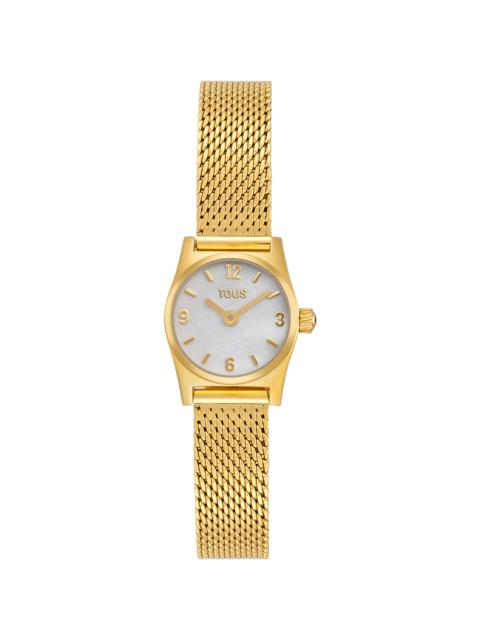 TOUS Analog Watch with gold-colored steel bracelet and mother-of-pearl face TOUS EPIC MINI
