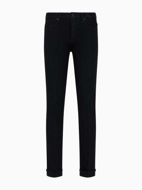 EMPORIO ARMANI J75 slim-fit denim jeans with all-over Ramadan capsule collection rhinestones