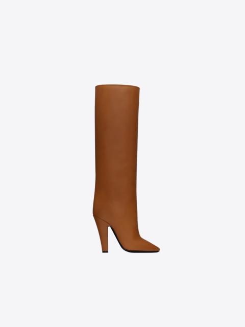 SAINT LAURENT 68 tube boots in smooth leather