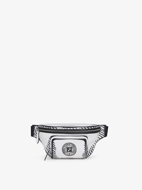FENDI White canvas belt bag