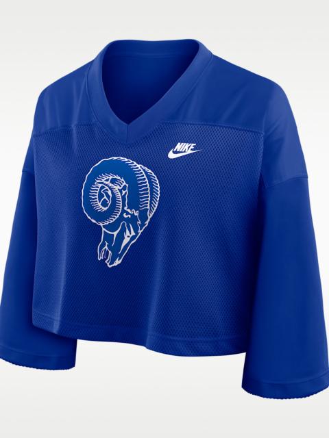 Nike Los Angeles Rams Rewind Fashion Women's Nike Dri-FIT NFL Cropped Jersey