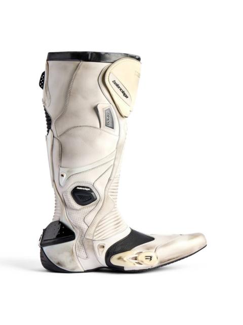 Men's Biker Boot  in White/black