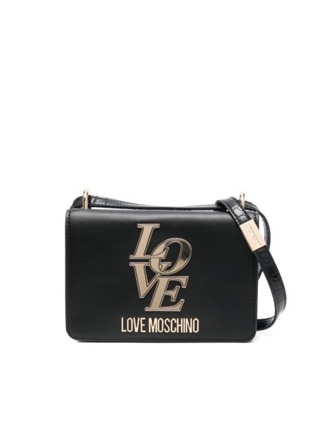 Moschino logo-plaque crossbody bag