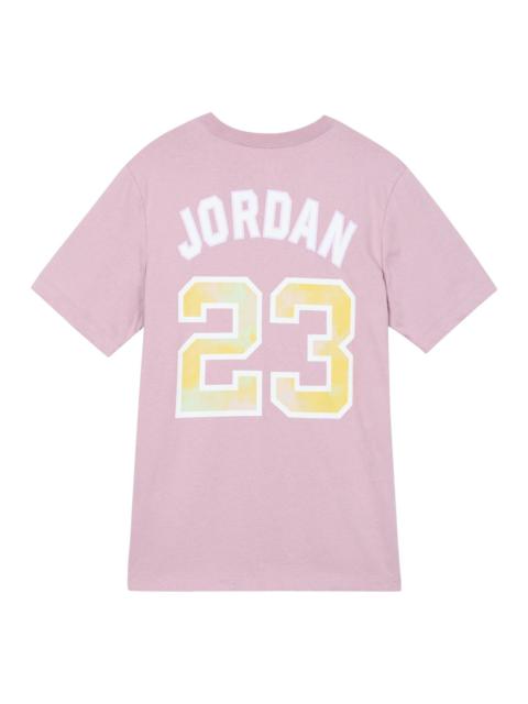 Jordan Air Jordan Sport DNA Solid Color Logo Alphabet Numeric Round Neck Short Sleeve Purple Red DO8899-501