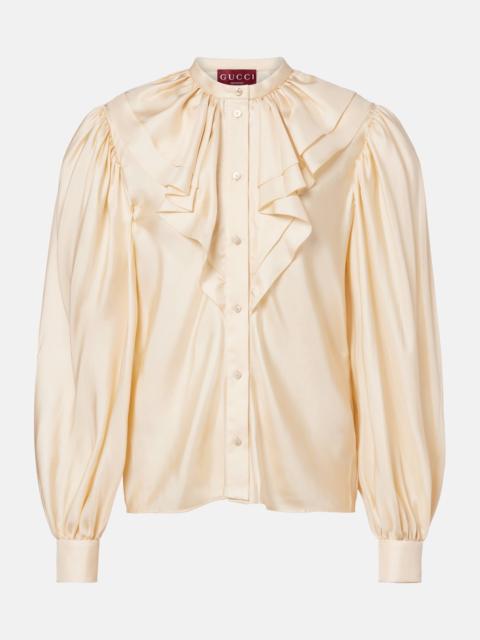 GUCCI Ruffled silk blouse