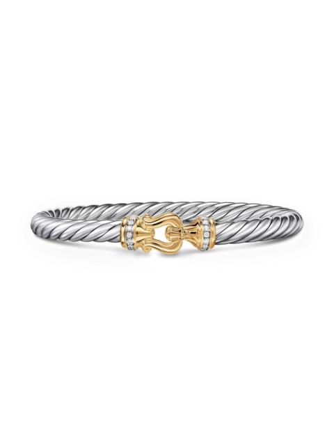 DAVID YURMAN Women's Cable Flex Buckle Bracelet in Sterling Silver - Diamond