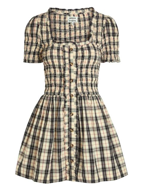 DAMSON MADDER. Mansi plaid cotton mini dress