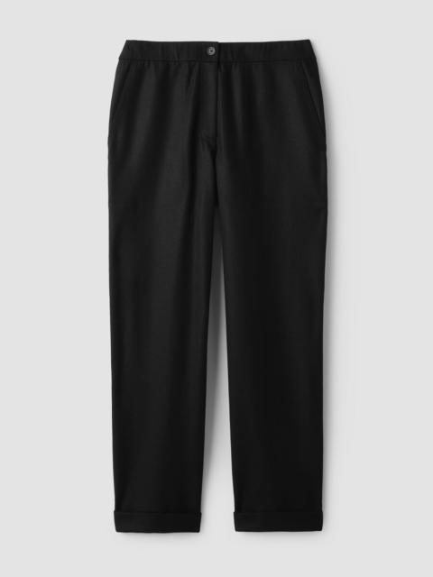 EILEEN FISHER Felted Wool Jersey Straight Cuffed Pant in Regenerative Wool