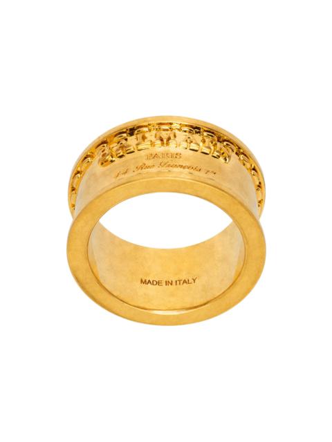 Gold Balmain Signature Tubular Ring
