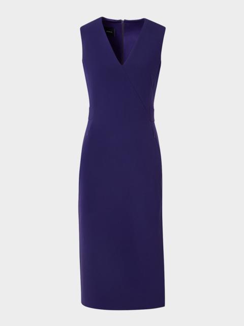 AKRIS Bi-Stretch Wool Double-Face Shift Dress
