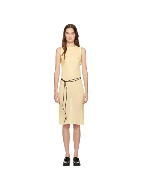 RIER Yellow Wool Gauze Minidress