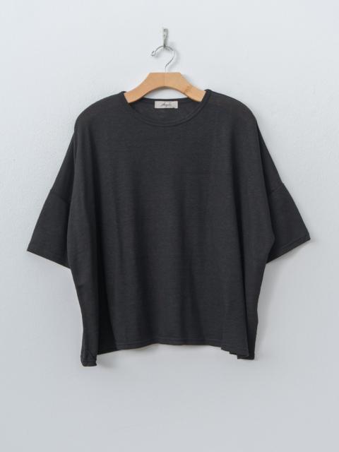 ICHI Antiquités Linen Short Sleeve Pullover - Black