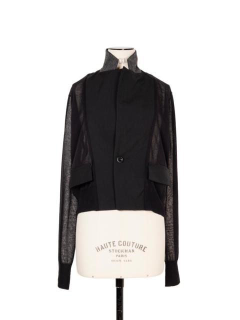 sacai Suiting Mix Knit Cardigan