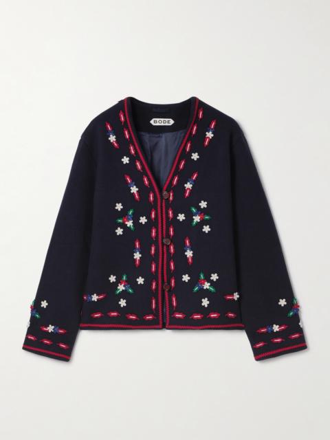 BODE Carroll Appliquéd Wool Felt Jacket