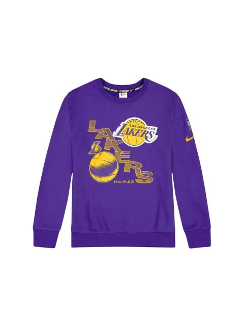 Nike Nike Los Angeles Lakers City Edition Team Fleece Crewneck Purple