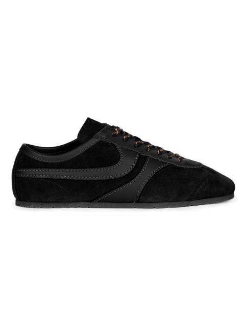 Dries Van Noten Women's Suede Leather-Trimmed Sneakers - Black