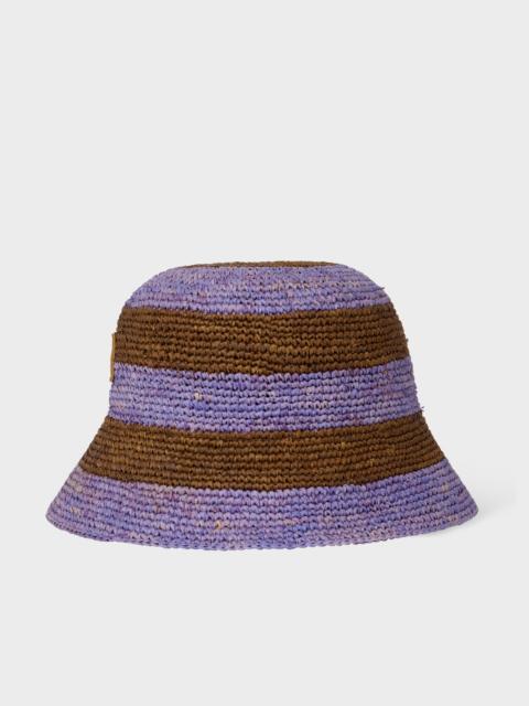 Paul Smith Women's Purple Raffia Stripe Hat