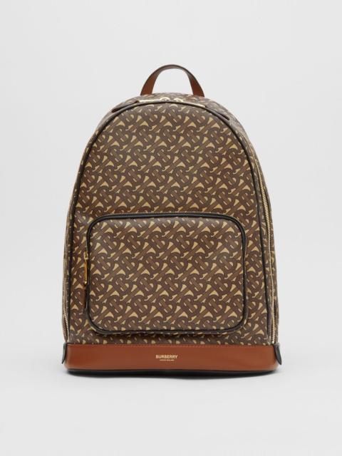 Burberry Monogram Print E-canvas and Leather Backpack