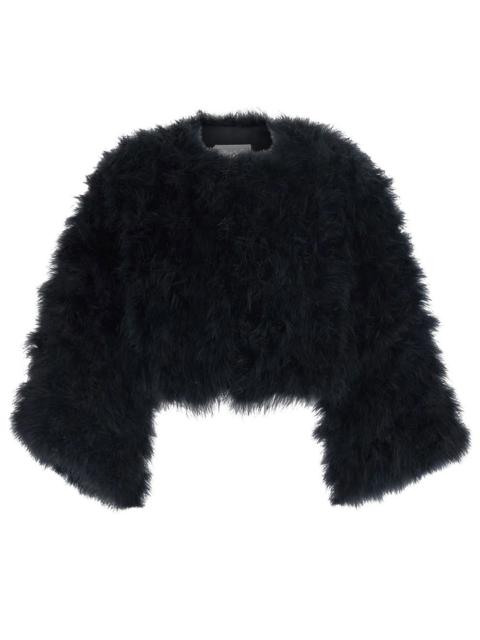 Yves Salomon Cropped Feather Jacket
