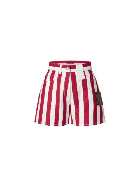 Louis Vuitton Parasol Stripes Denim Shorts