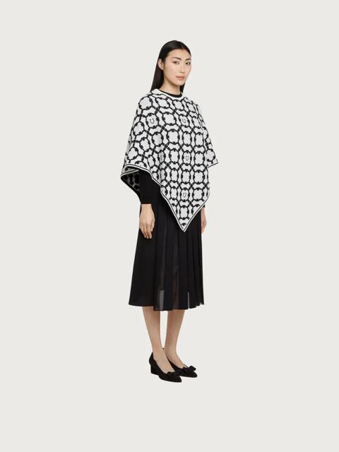 FERRAGAMO GANCINI GALORE REVERSIBLE PONCHO