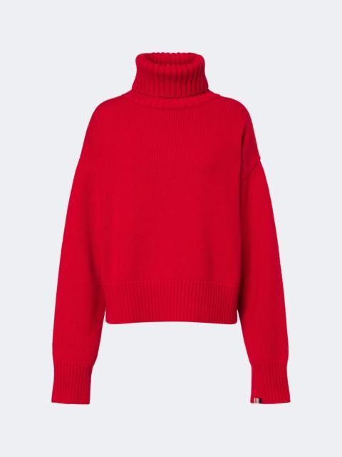 extreme cashmere N°434 Crop Xtra cashmere turtleneck sweater