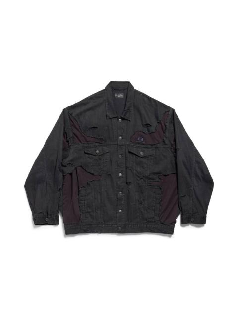 BALENCIAGA Unity Sports Icon Patchwork Jacket in Black