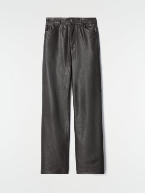 Lemaire STRAIGHT PANTS IN GLOSSY LEATHER