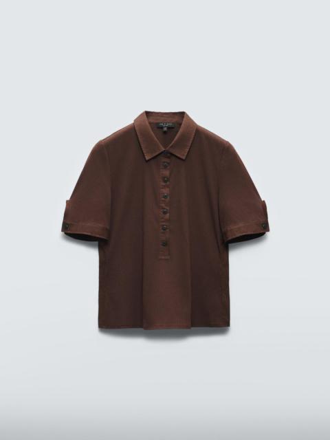 Ribbed Mixed Media Polo
Cotton-Modal T-Shirt