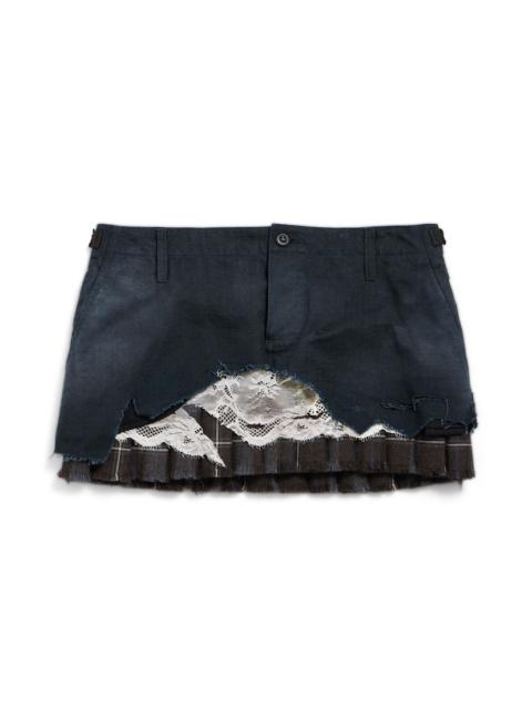 Women's Patched Cargo Skirt in Anthracite