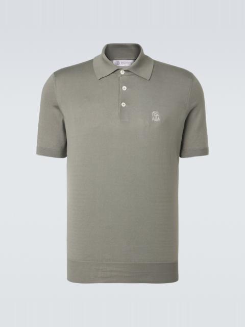 Brunello Cucinelli Logo cotton piqué polo shirt