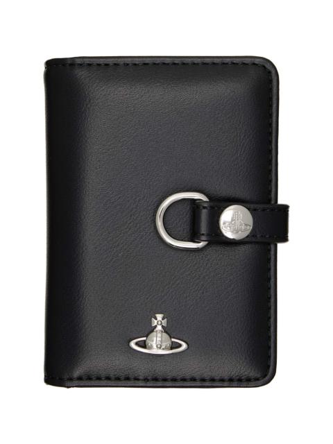 Vivienne Westwood Black Vertical Flap Card Holder