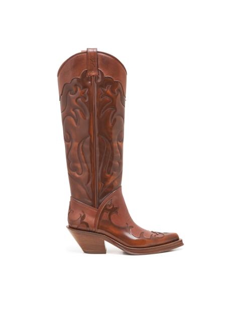 GABRIELA HEARST Capitana Cowboy Boot in Cognac Leather