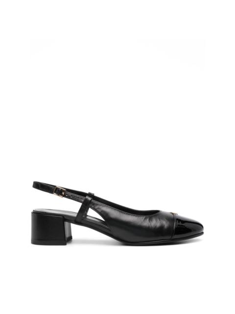 TORY BURCH 45mm Double T-motif leather pumps