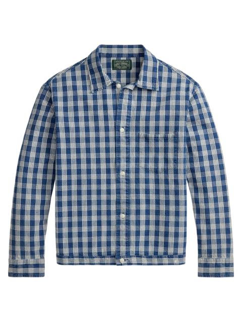 Polo Ralph Lauren Men's Plaid Cotton Overshirt - Indigo Cream